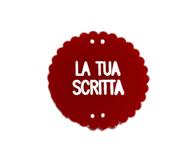 braccialetto CERCHIO con onde: con scritta personalizzata