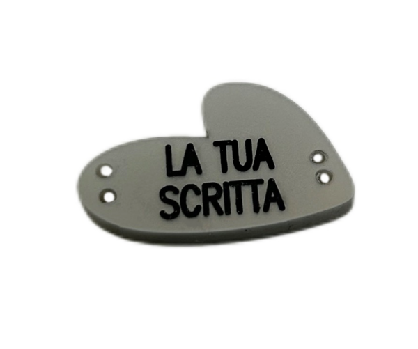 braccialetto CUORE: con scritta personalizzata